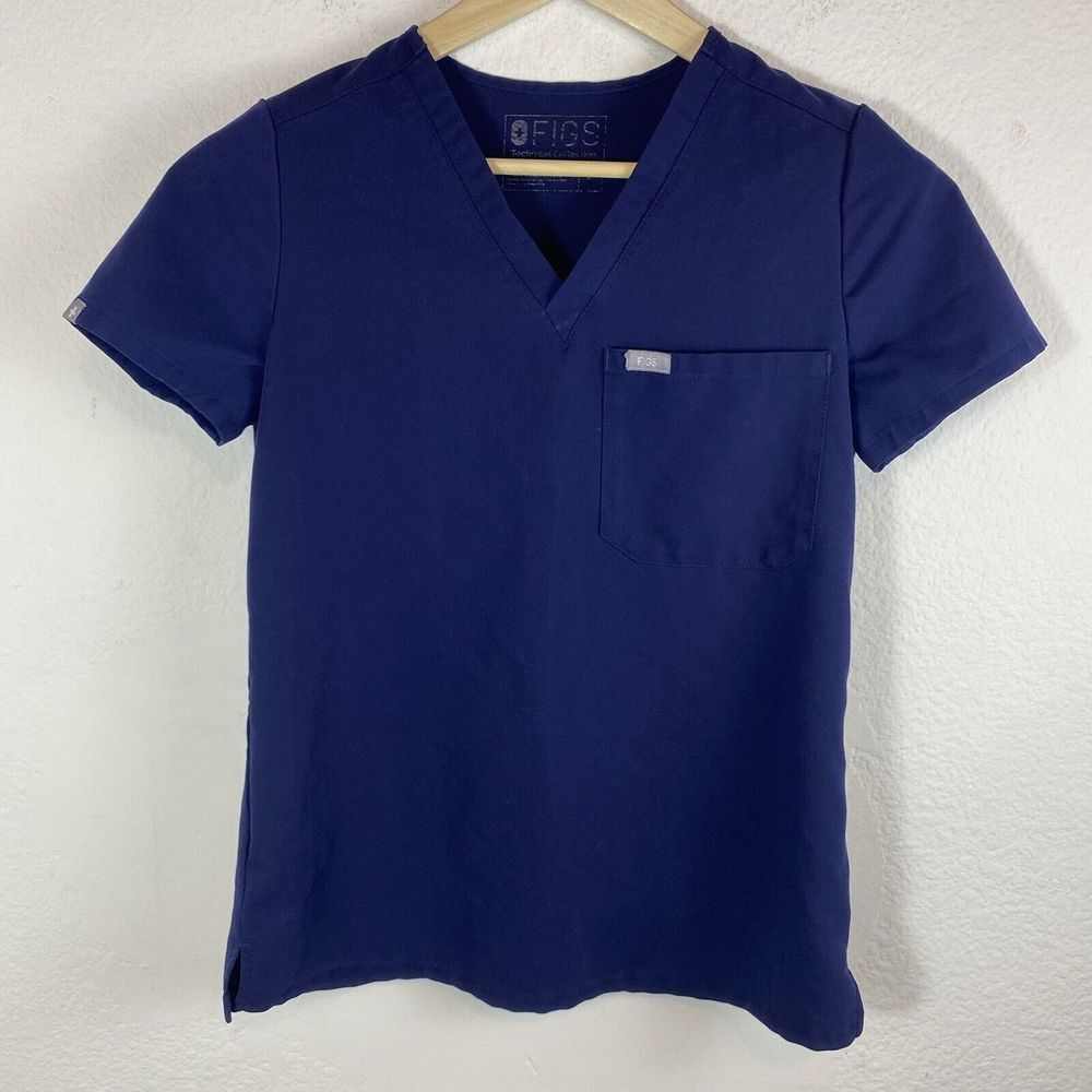 FIGS Catarina‎ Women's Xsmall One Pocket Navy Blue Scrub PO1568